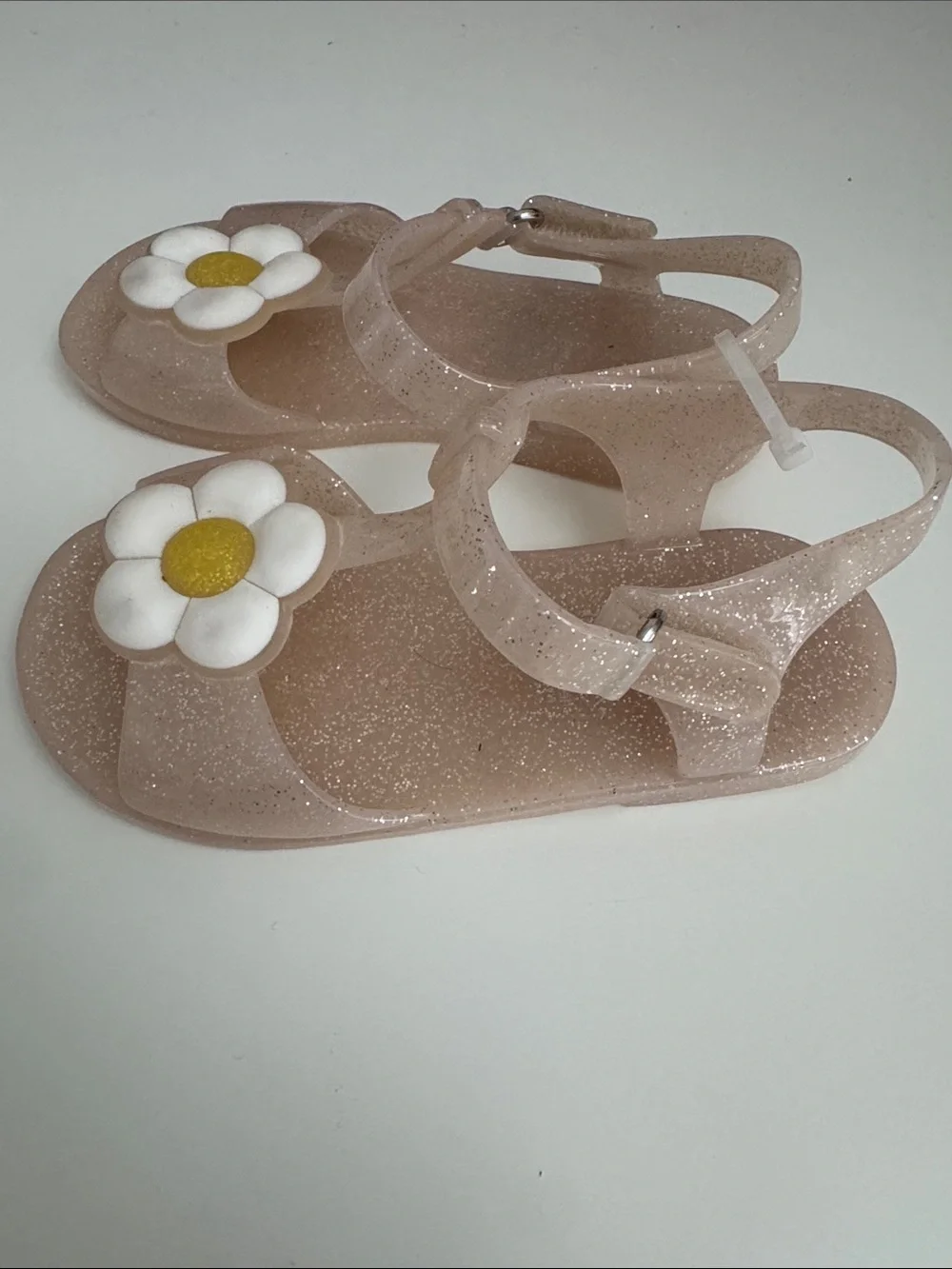 Old Navy Sparkle Jelly Sandals with Daisy Accent - Blush
